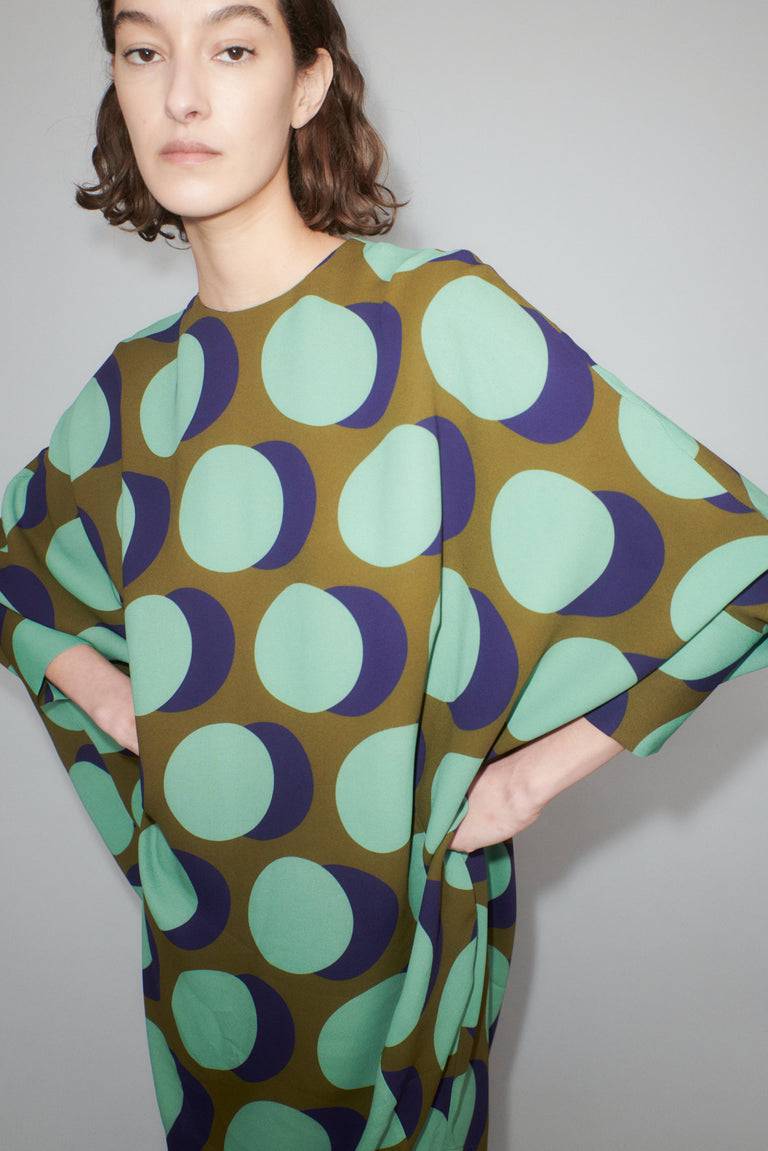 Odeeh Big Double Dot Kleid, Moss Blitzangebot