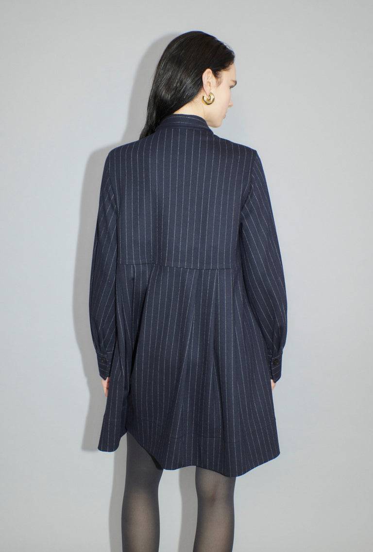 Odeeh Pin Stripe Jersey Kleid, Navy Tägliche Deals