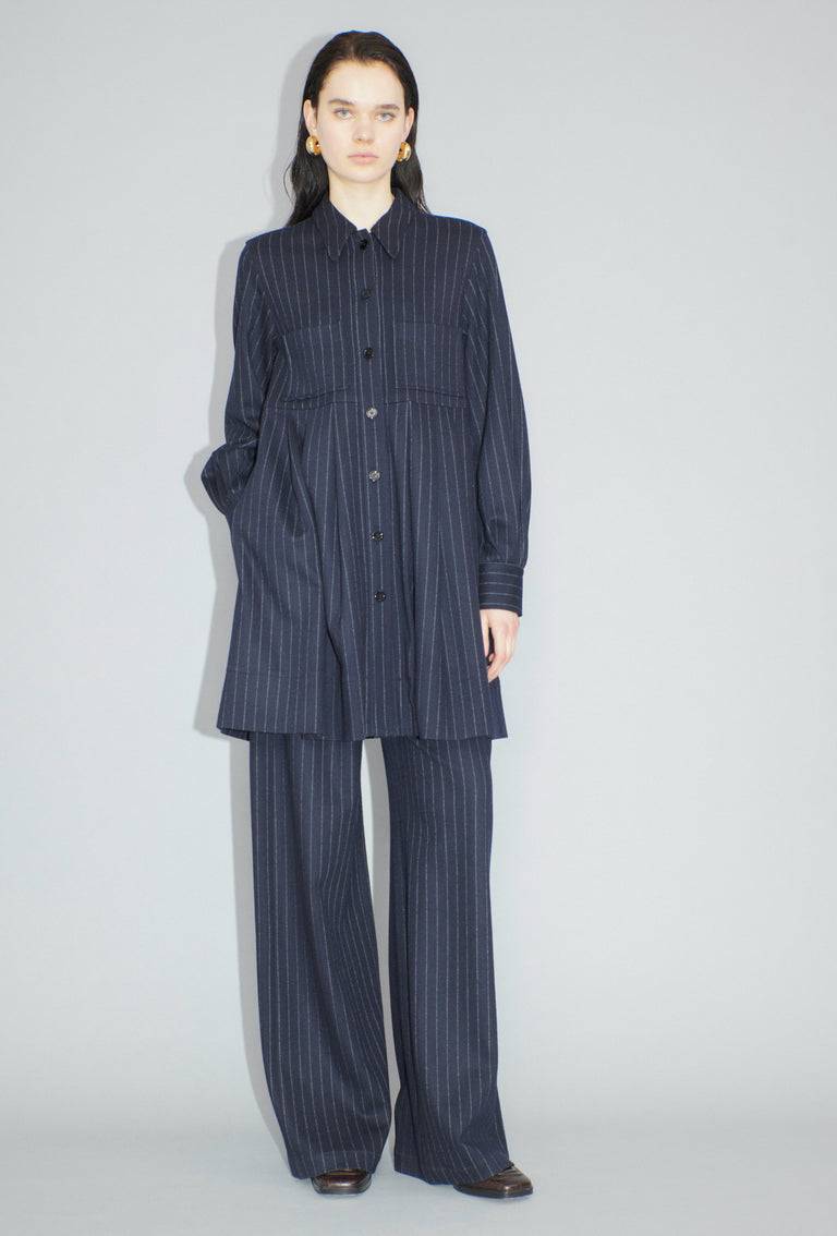Odeeh Pin Stripe Jersey Kleid, Navy Tägliche Deals