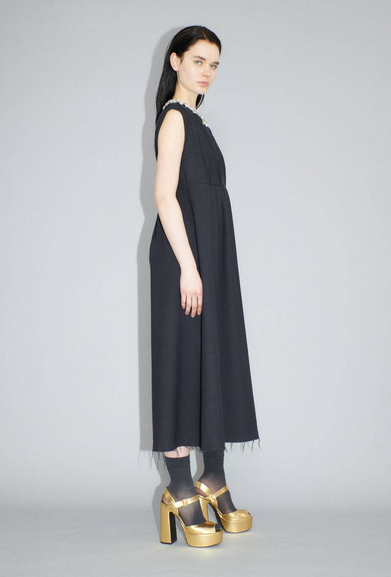 Odeeh Struct. Tropical Kleid, Slate Kostenlose Rückgabe