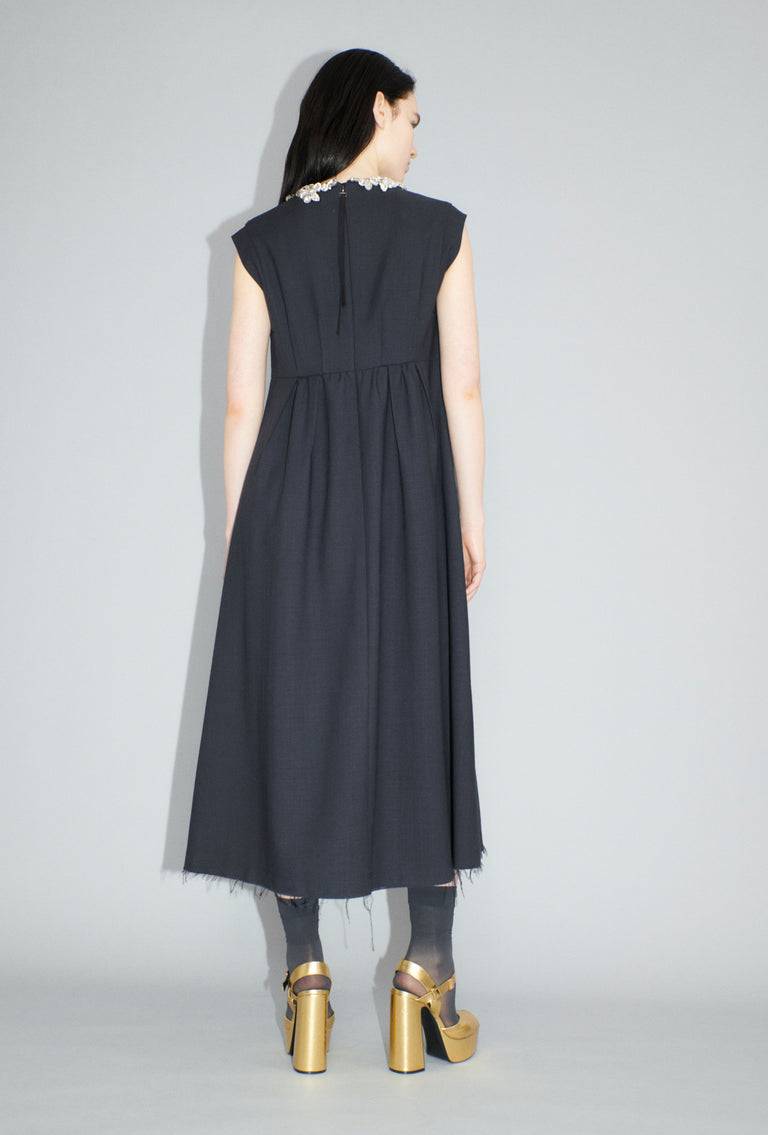 Odeeh Struct. Tropical Kleid, Slate Kostenlose Rückgabe
