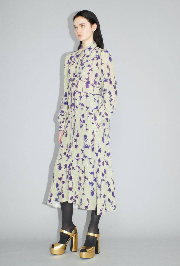 Odeeh Flower Items on Crushed Crepe Kleid, Almond Begrenzte Freigabe