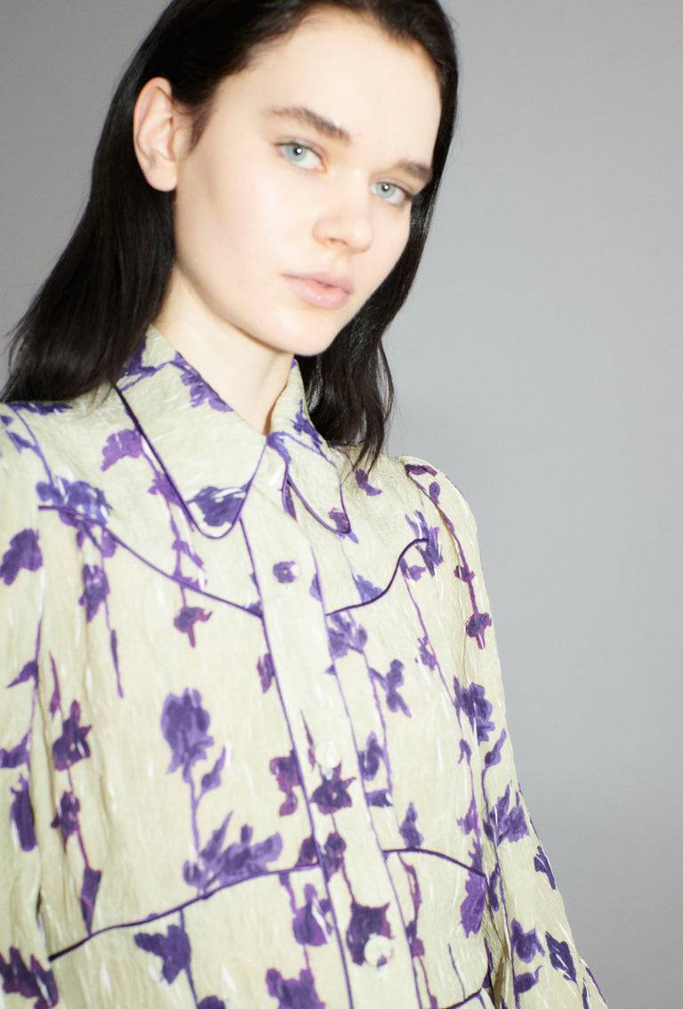 Odeeh Flower Items on Crushed Crepe Kleid, Almond Begrenzte Freigabe