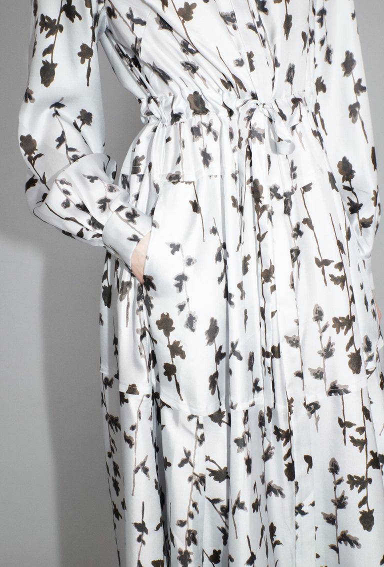 Odeeh Flower Items on Twill Kleid, Diamond Letzter Tag