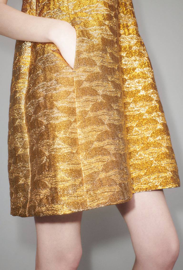 Odeeh Golden Flood Kleid, Gold Zeitbegrenzte Promotion