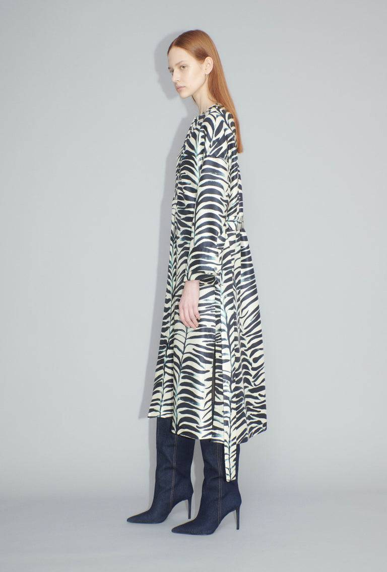 Odeeh Big Op-Art Tree Kleid, Black White Bis zu 60% Rabatt