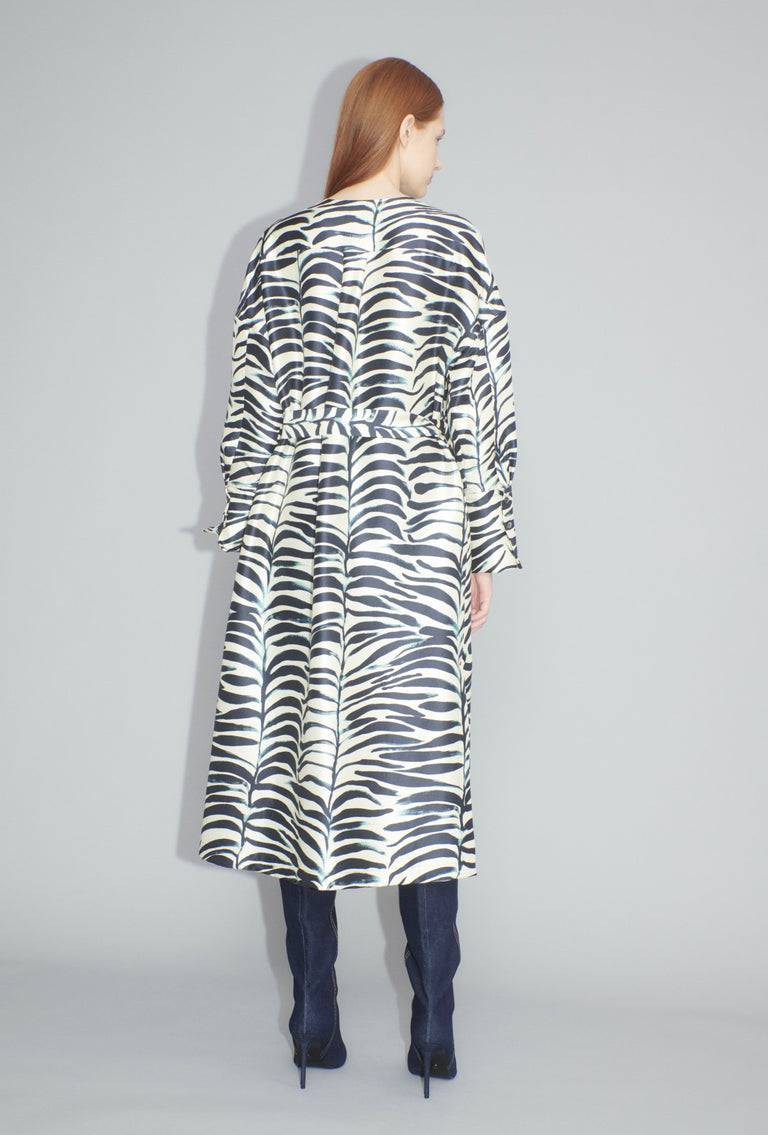 Odeeh Big Op-Art Tree Kleid, Black White Bis zu 60% Rabatt