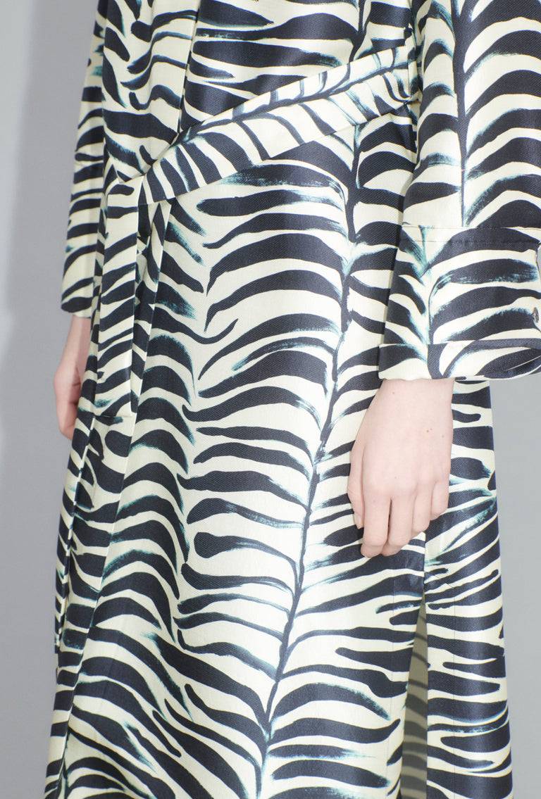Odeeh Big Op-Art Tree Kleid, Black White Bis zu 60% Rabatt