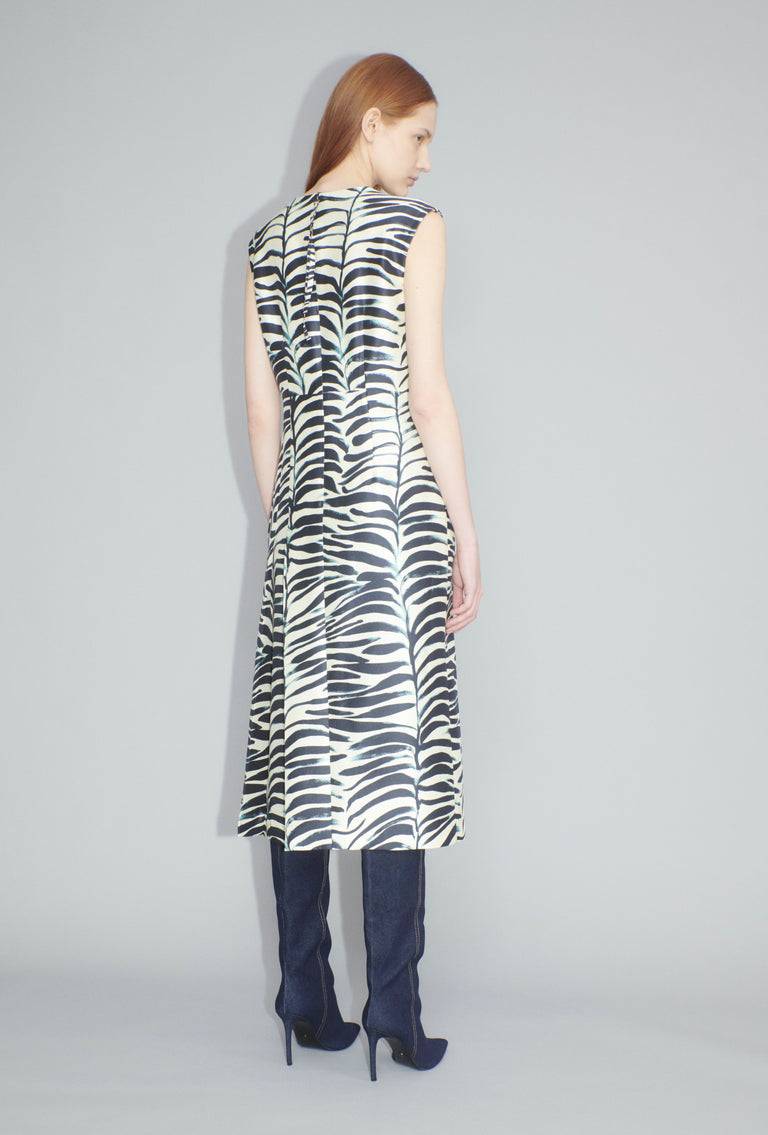 Odeeh Big Op-Art Tree Kleid, Black White Bis zu 65% Rabatt