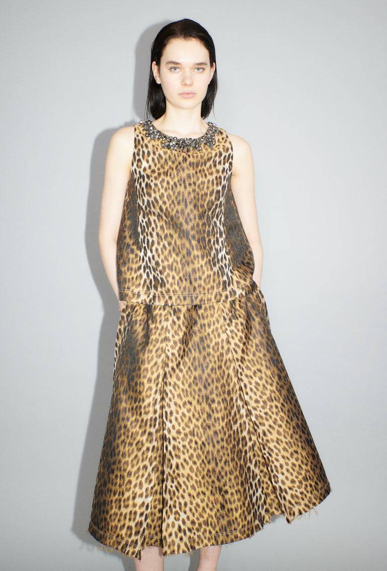 Odeeh Leopard Jaquard Rock, Hazelnut Riesige Rabatte