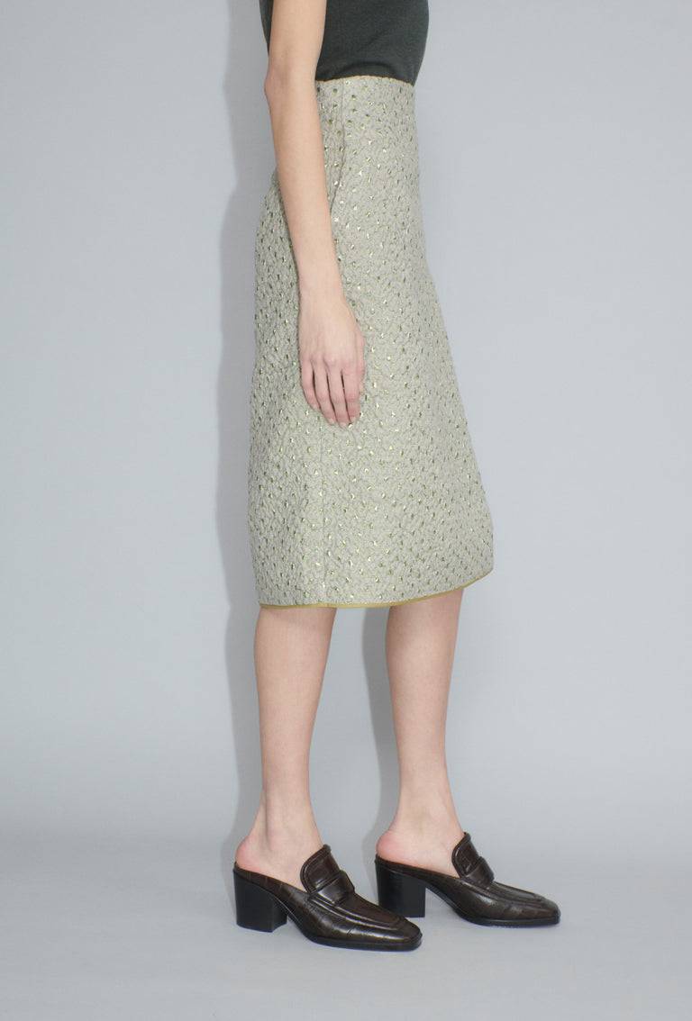 Odeeh Wool Cloqué Rock, Seaweed Speichern exportieren