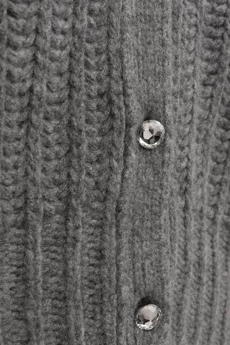Odeeh Cashair Cardigan, Heather Grey Verkauf