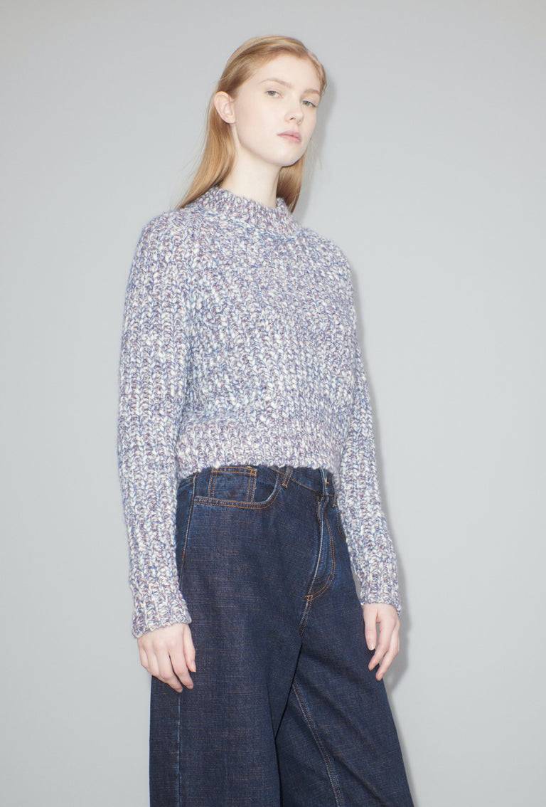 Odeeh Marbled Alpaca Wool Pullover, Light Mauve Schlussverkauf