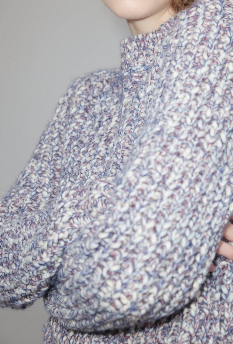 Odeeh Marbled Alpaca Wool Pullover, Light Mauve Schlussverkauf
