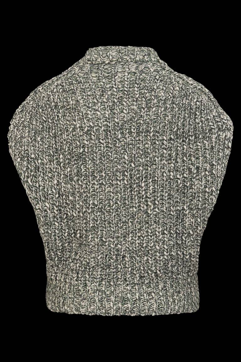 Odeeh Marbled Alpaca Wool Pullunder, Verdigris Günstiger Verkauf