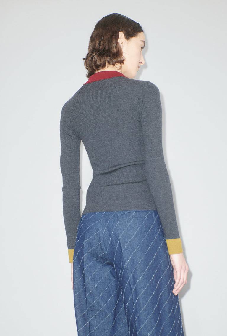 Odeeh Stretch Merino Cardigan, Charcoal Kostenloser Versand