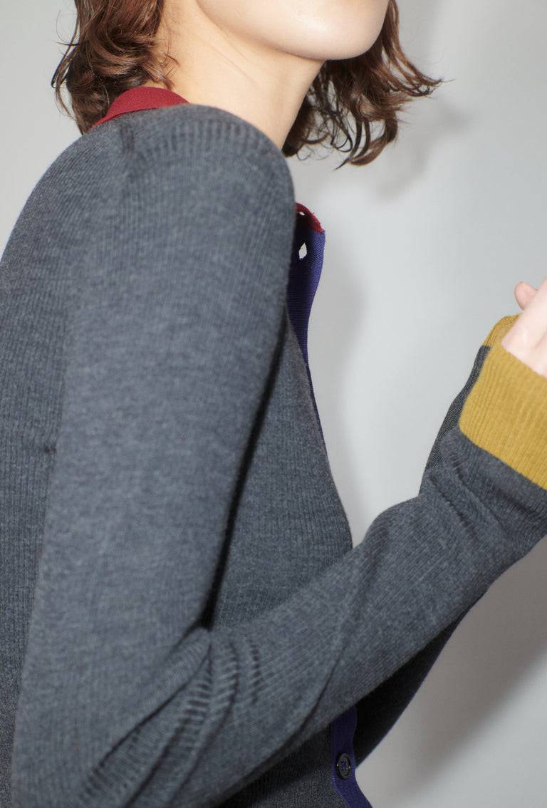 Odeeh Stretch Merino Cardigan, Charcoal Kostenloser Versand