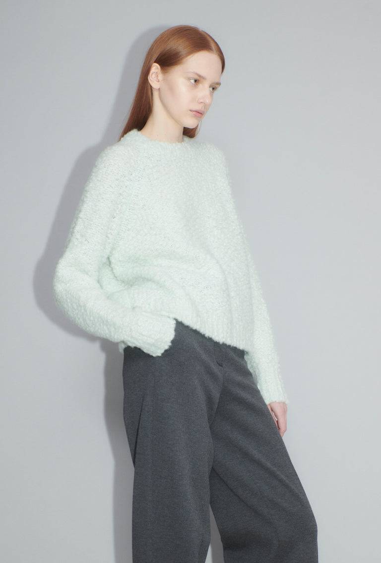 Odeeh Fluffy Wick-Yarn Pullover, Ice Green Sonderangebot