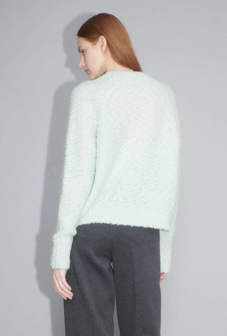 Odeeh Fluffy Wick-Yarn Pullover, Ice Green Sonderangebot