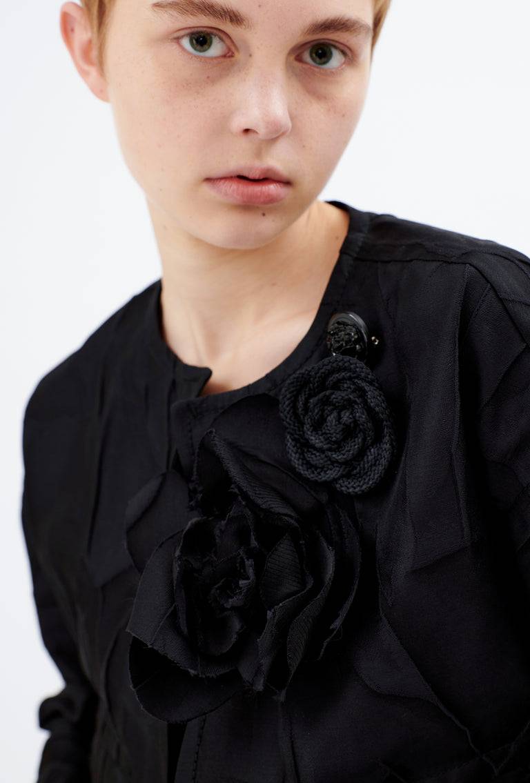 Odeeh Crinkled Duchesse Jacke, Jet Black Riesige Ersparnisse