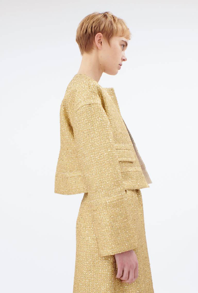 Odeeh Gold Brocade Jacke, Gold Begrenzte Freigabe