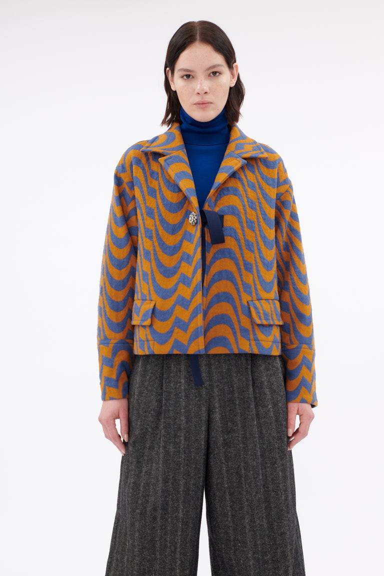 Odeeh Abstract Waves Jacke, Dark Cobalt JETZT KAUFEN