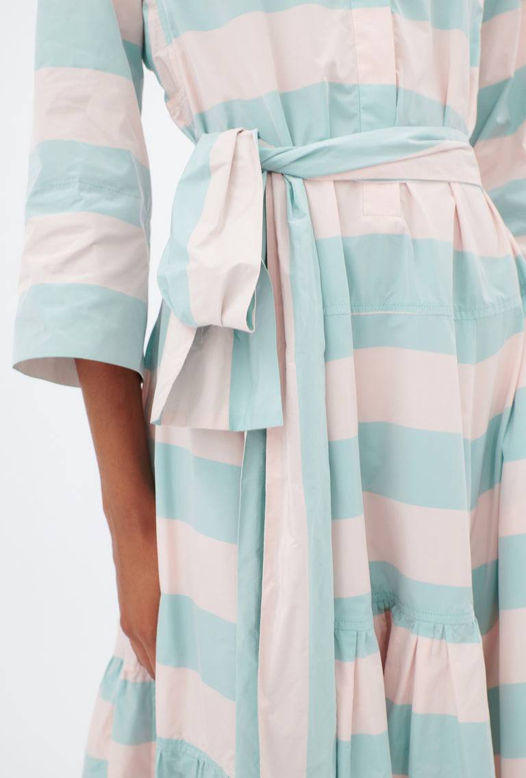 Odeeh Taffeta Block Stripe Kleid, Sorbet Letzter Tag