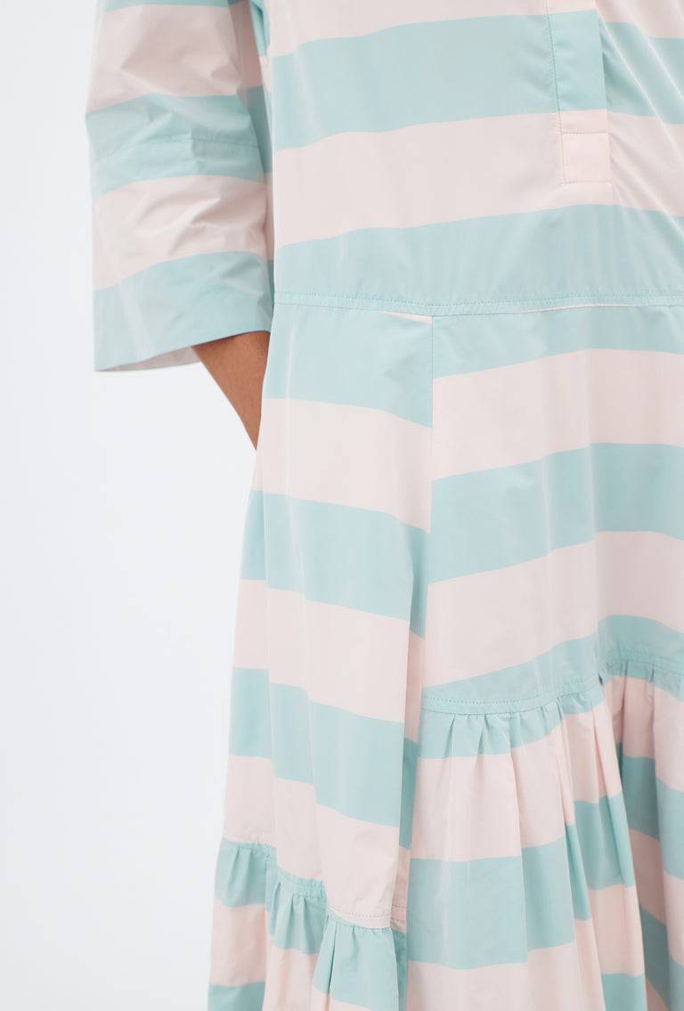 Odeeh Taffeta Block Stripe Kleid, Sorbet Letzter Tag