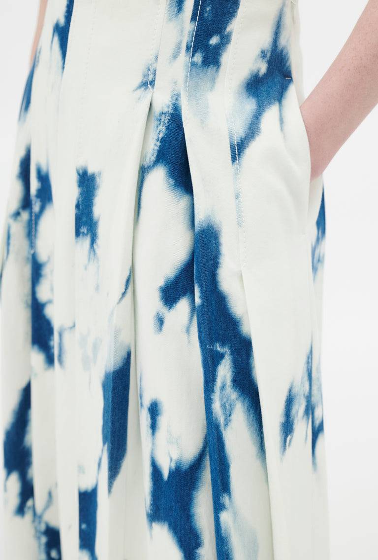 Odeeh Tie Dye Denim "Made in Italy" Rock, Blue White Bis zu 50% Rabatt