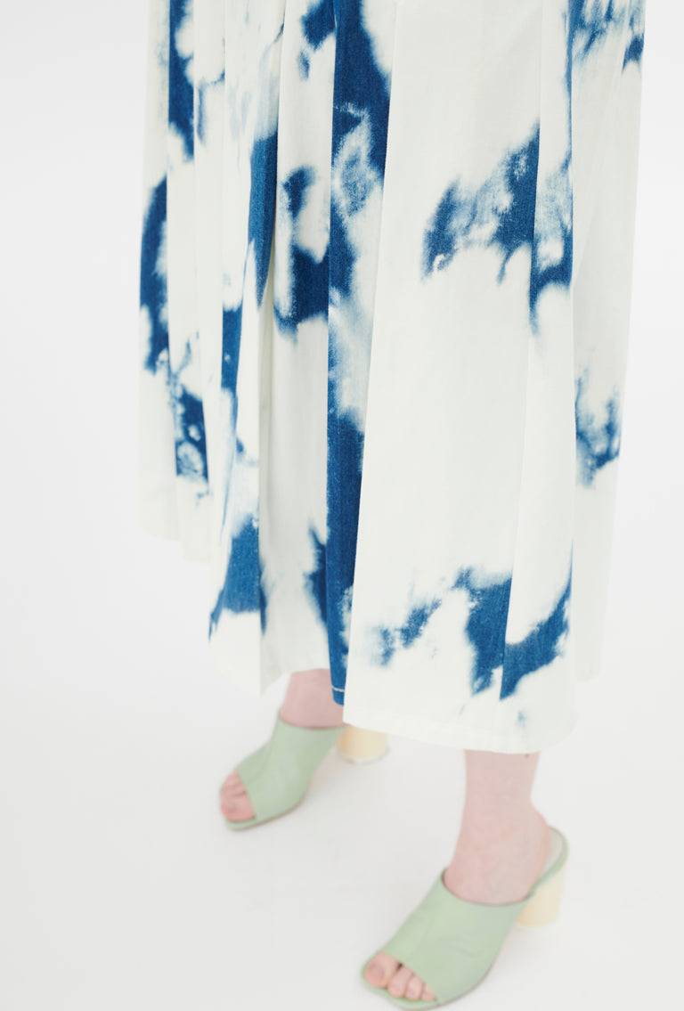 Odeeh Tie Dye Denim "Made in Italy" Rock, Blue White Bis zu 50% Rabatt