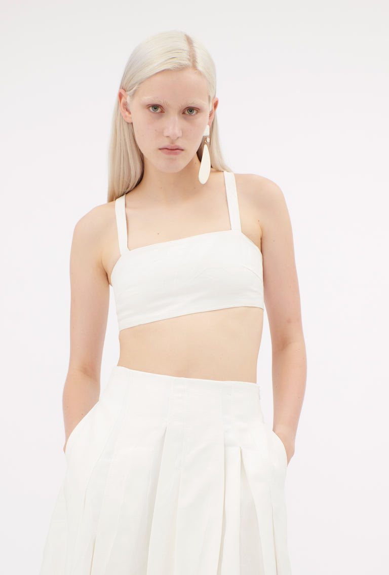 Odeeh Crinkled Duchesse Stonewashed Top, Milk Bis zu 60% Rabatt