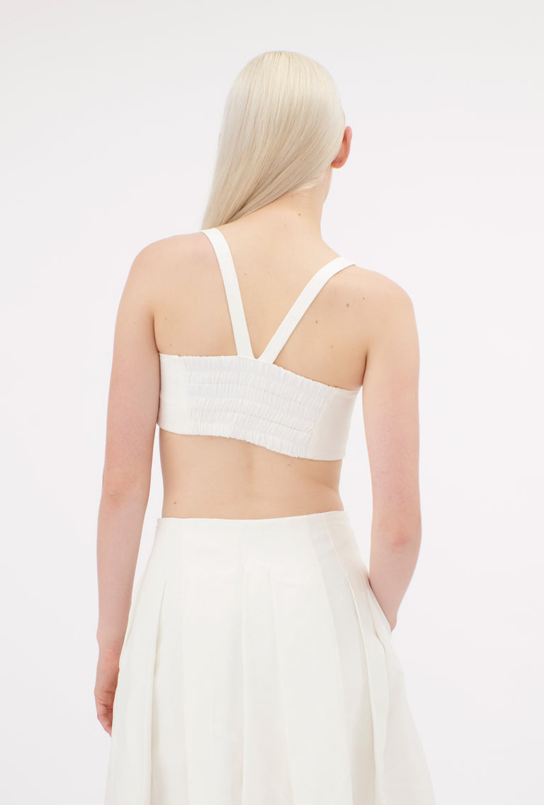 Odeeh Crinkled Duchesse Stonewashed Top, Milk Bis zu 60% Rabatt
