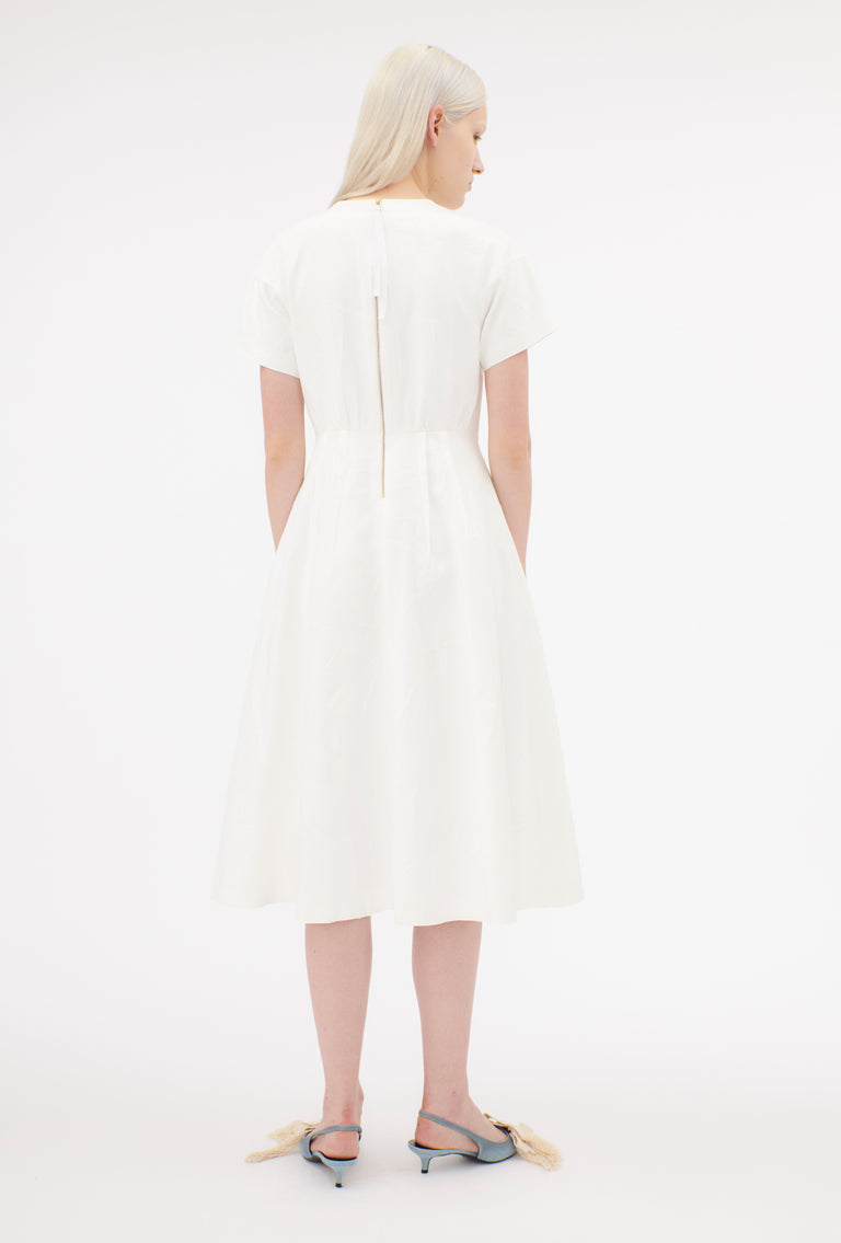 Odeeh Crinkled Duchesse Stonewashed Kleid, Milk Bis zu 65% Rabatt