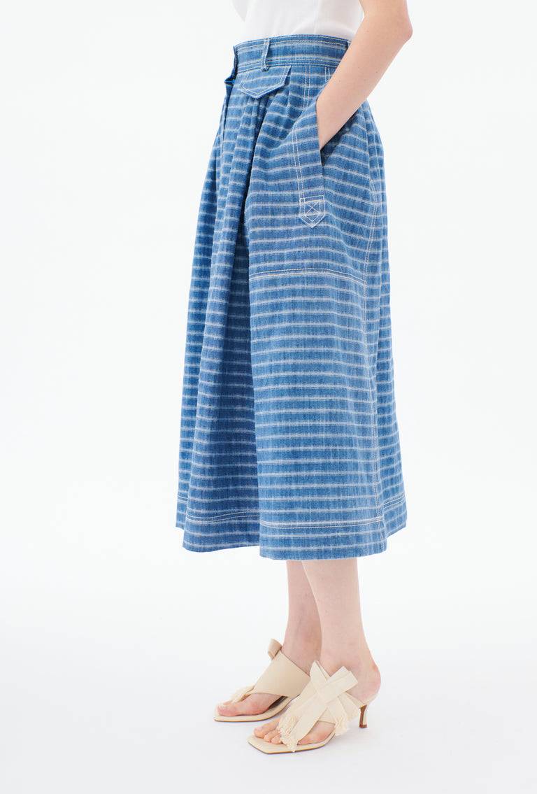 Odeeh Italian Denim Washed Indigo Stripe Rock, Light Indigo Vierteljährliche Förderung