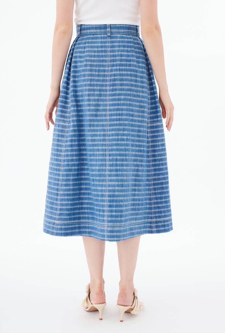 Odeeh Italian Denim Washed Indigo Stripe Rock, Light Indigo Vierteljährliche Förderung