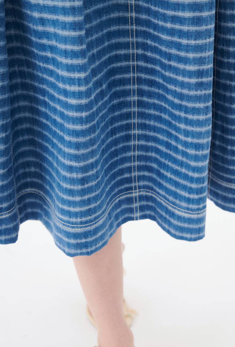 Odeeh Italian Denim Washed Indigo Stripe Rock, Light Indigo Vierteljährliche Förderung