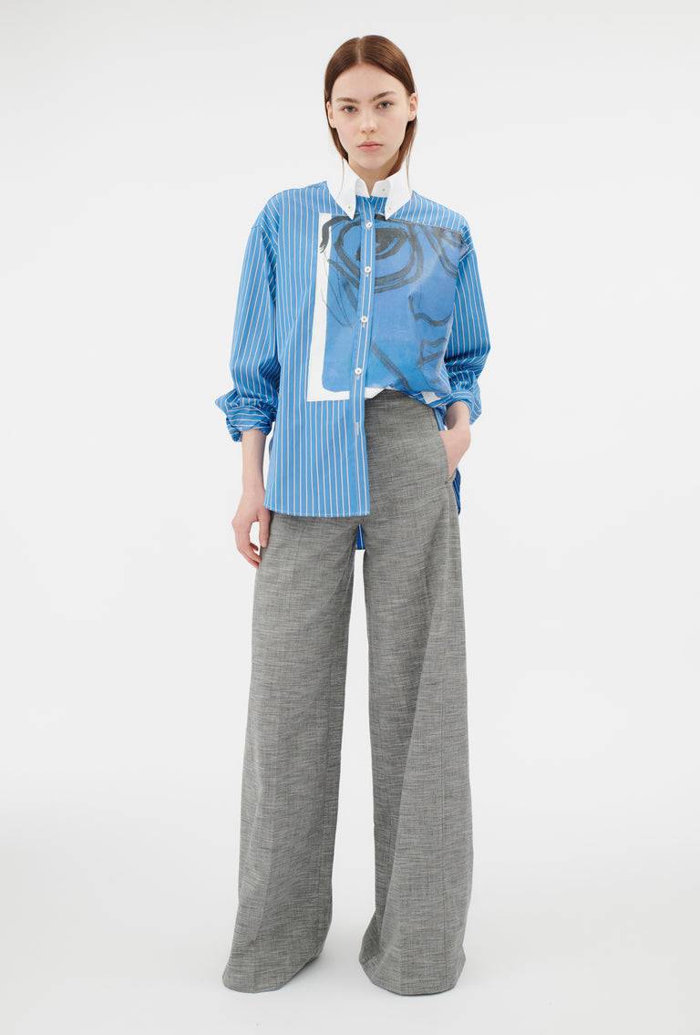 Odeeh Men's Stripe Bluse, Capri Blue Bis zu 55% Rabatt