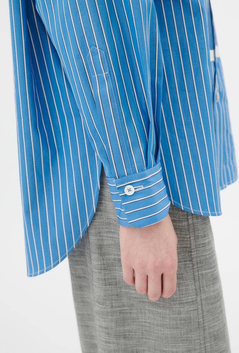 Odeeh Men's Stripe Bluse, Capri Blue Bis zu 55% Rabatt