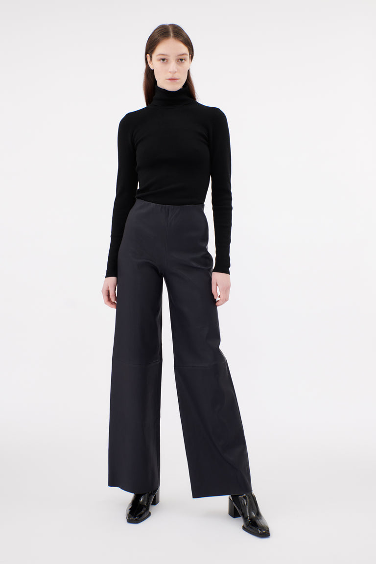 Odeeh Stretch Lamb Nappa Hose, Blackblue Speichern exportieren