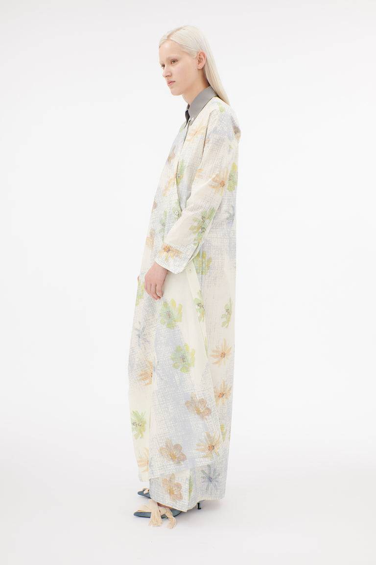 Odeeh Pixelated Daisies Kleid, Birch Im Verkauf