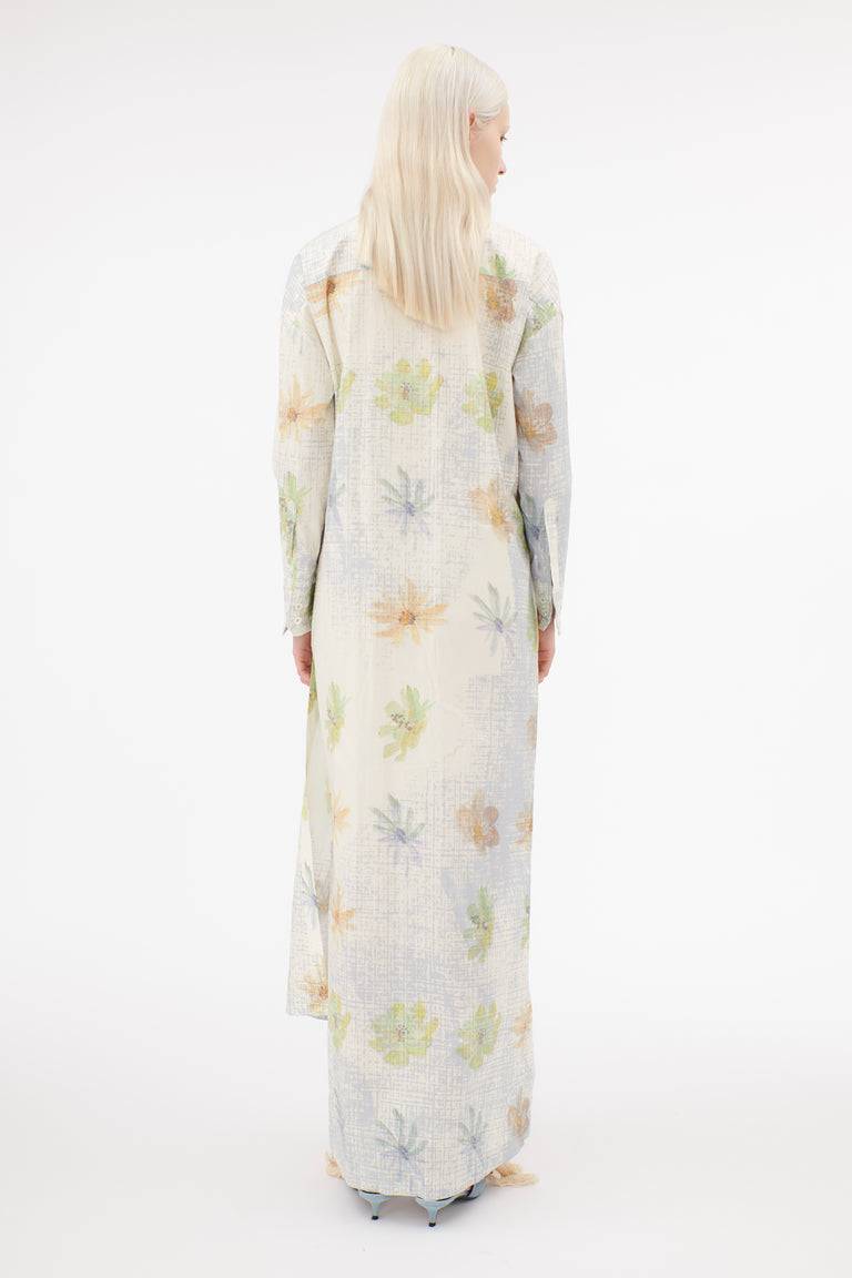 Odeeh Pixelated Daisies Kleid, Birch Im Verkauf