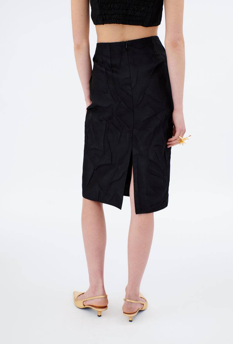 Odeeh Crinkled Duchesse Rock, Jet Black Outlet