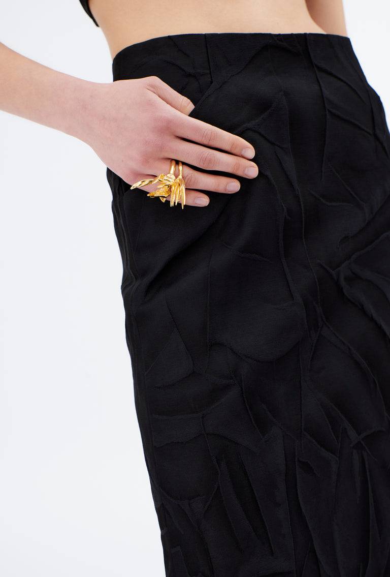 Odeeh Crinkled Duchesse Rock, Jet Black Outlet