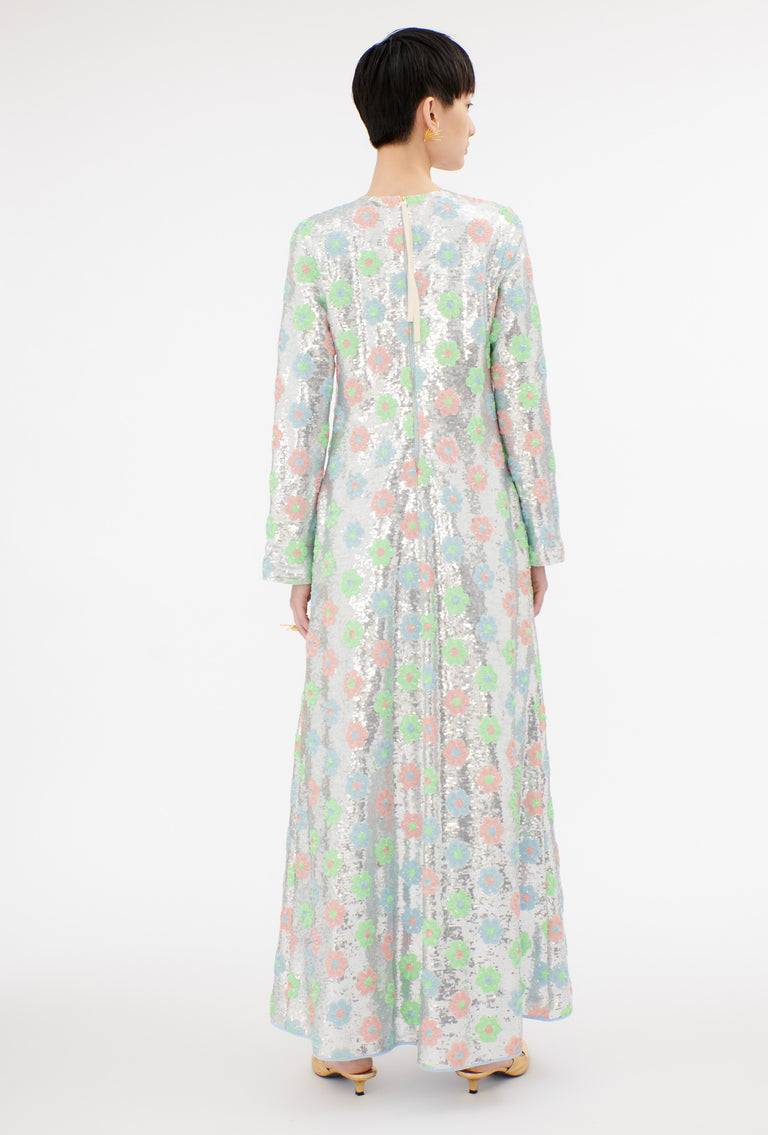 Odeeh Sequins Daisies Kleid, Silver Hotsell
