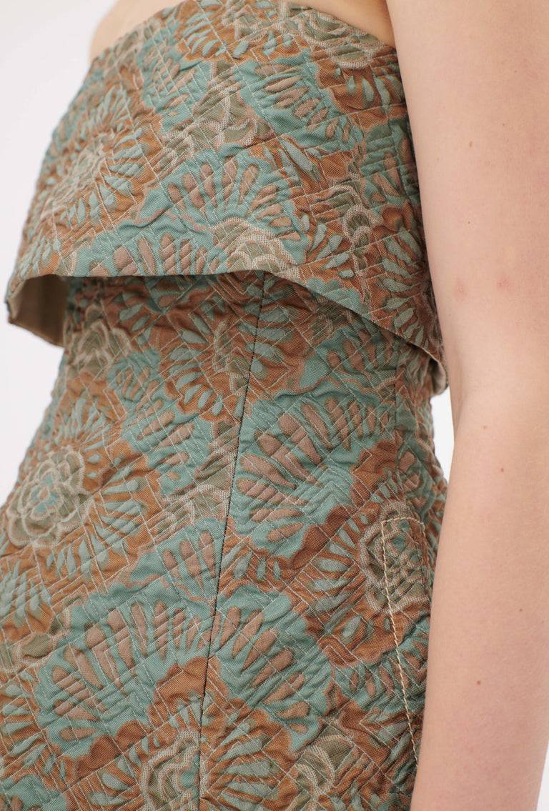 Odeeh Flower Camouflage Matelassé Top, Sea Green Günstiger Verkauf