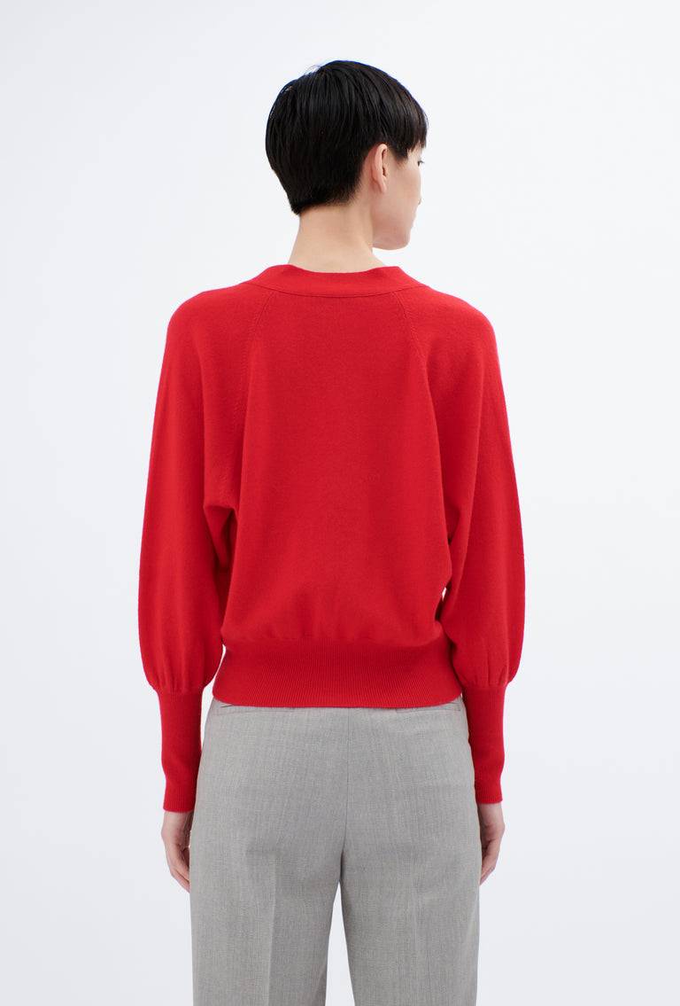 Odeeh Light Cashmere Knit Cardigan, True Red Blitzverkäufe