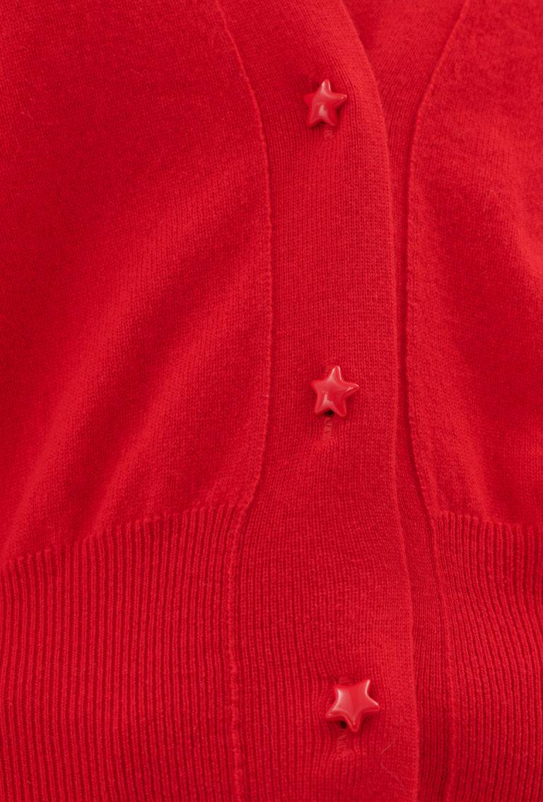 Odeeh Light Cashmere Knit Cardigan, True Red Blitzverkäufe