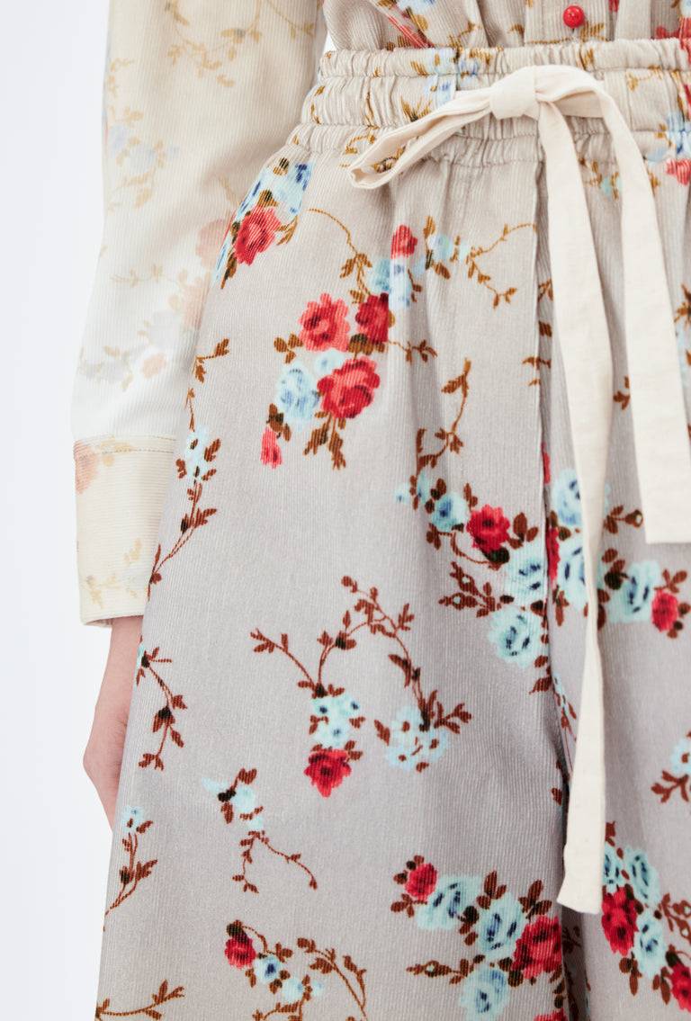 Odeeh Mini Bouquets Stamped Corduroy Degradé Hose, Aqua Limitierter Zeitrabatt