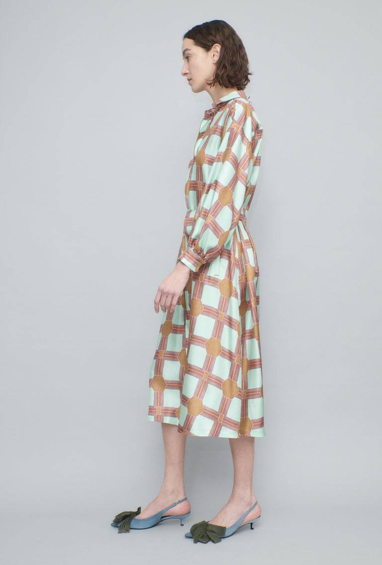 Odeeh Painted Tiles Kleid, Mint Fabrikpreis