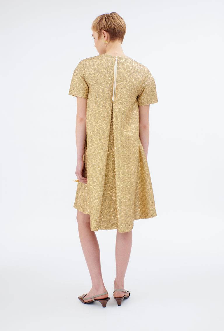 Odeeh Gold Brocade Kleid, Gold Sonderangebot